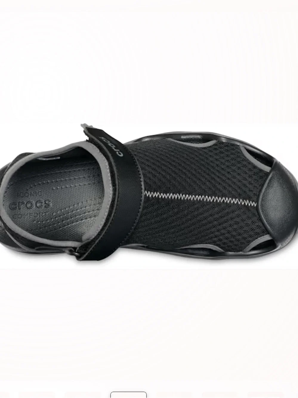 CROCS Swiftwater Mesh Deck Sandal Athletic Men’s Size 10 Black & Gray NEW